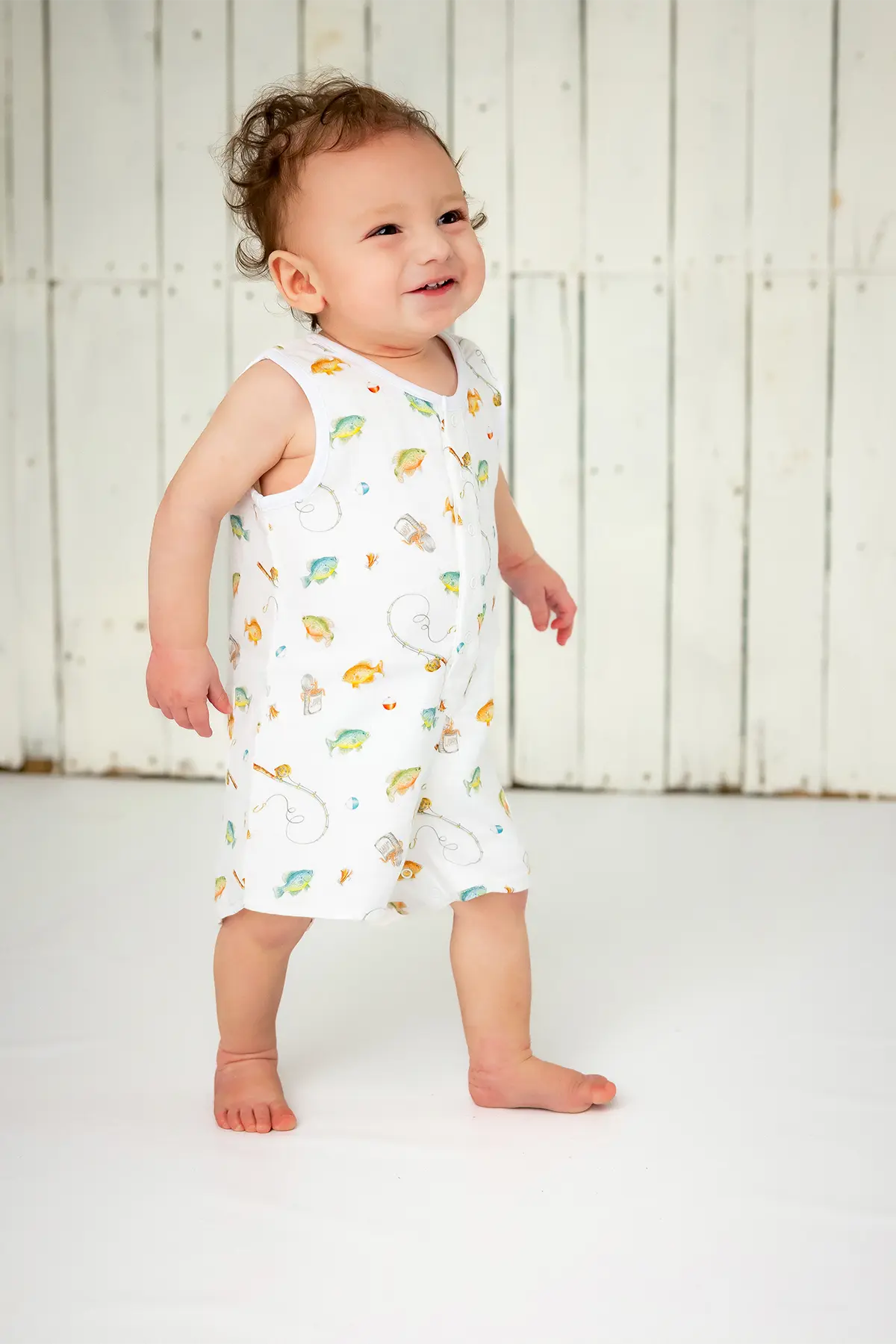 Gone Fishing Organic Muslin Shortalls Nola Tawk