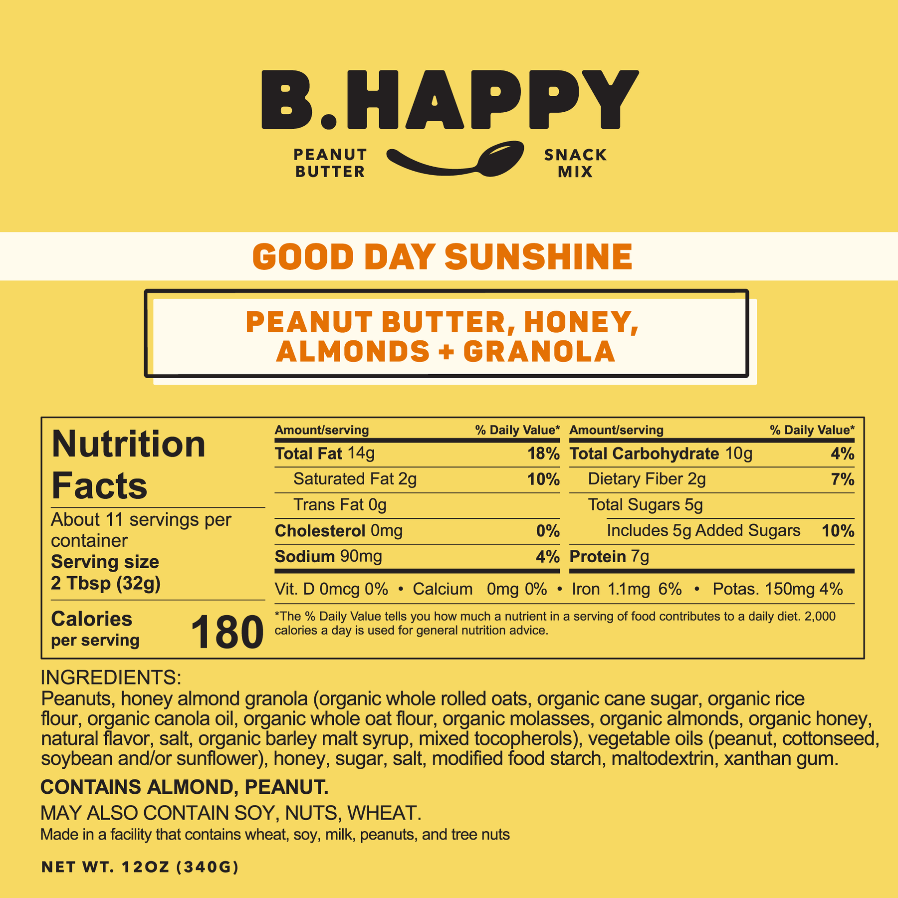 Good Day Sunshine Honey Almond Granola Peanut Butter