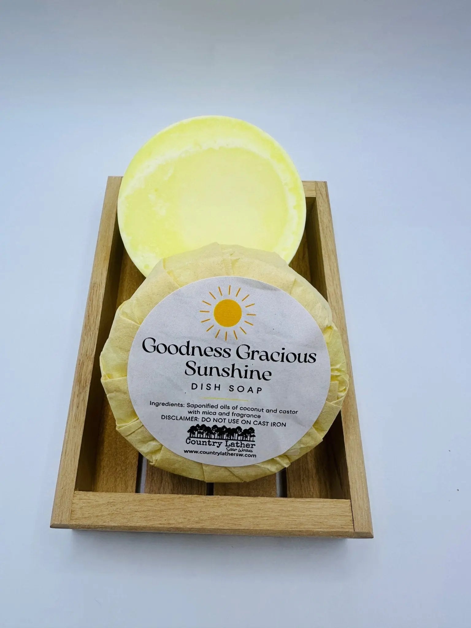 Goodness Gracious Sunshine solid dish soap refill