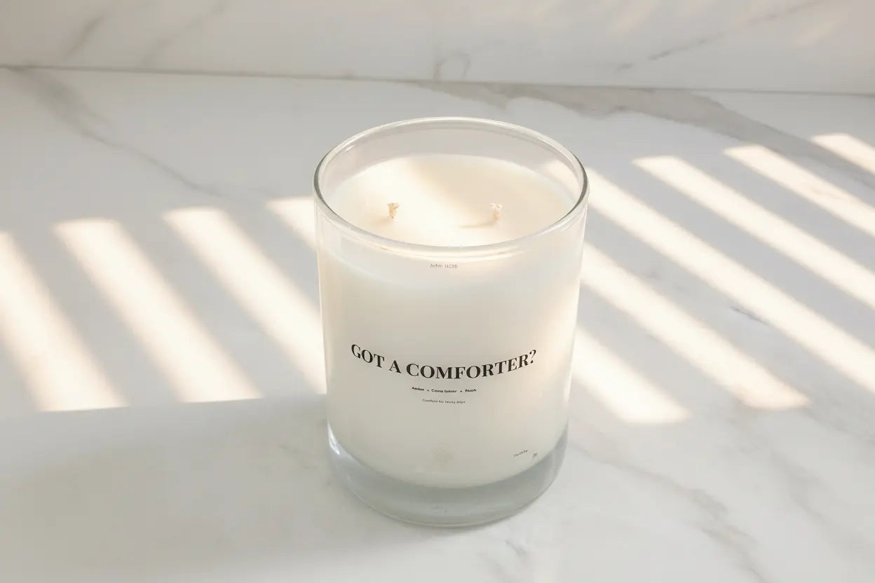 Got a Comforter? - Soy Wax Candle 11oz with Lid by Michaelangelocandles, scented candle detail photo 5