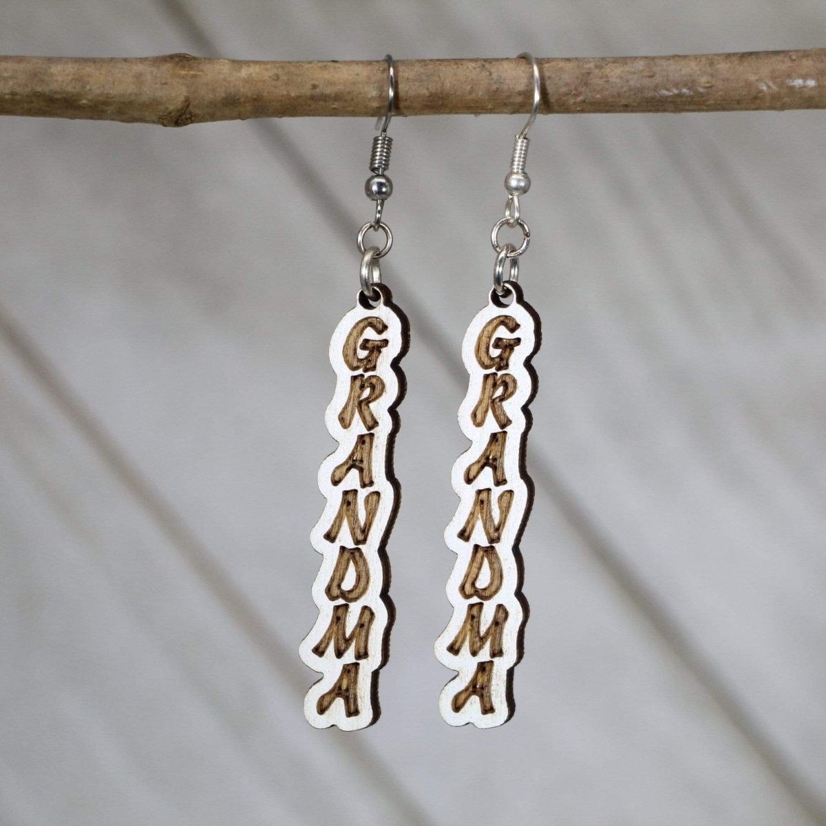 Grandma Wooden Earrings | Grandma Gift Jewelry