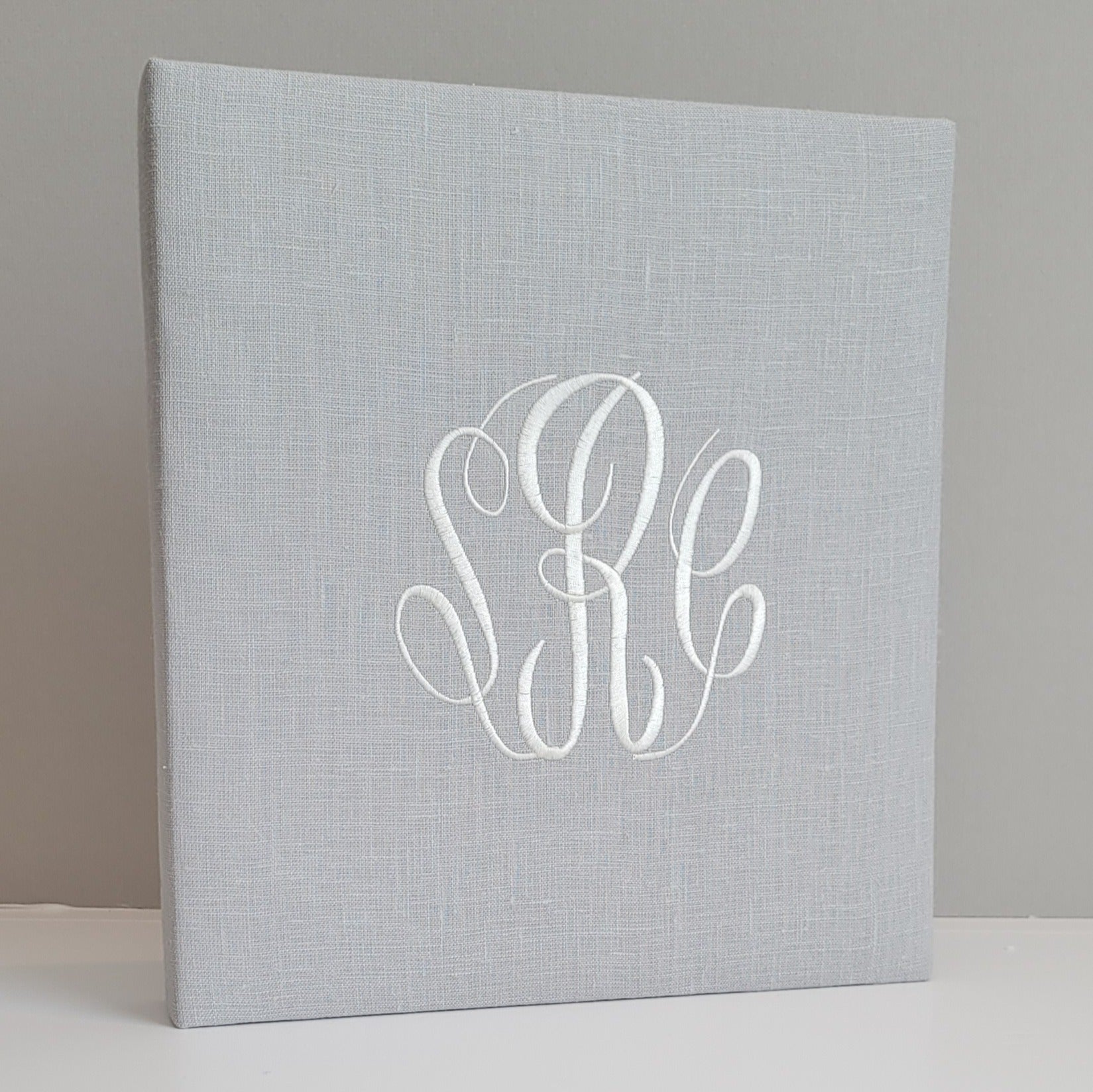 Baby Memory Book - Gray Linen (w/o Bow) by AP Creations in Tuscaloosa, paper gift main product photo