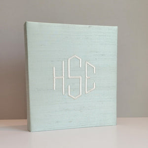 Baby Memory Book - Green Silk (NO Bow)