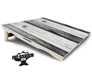 Grey Two Tone Slats Cornhole Boards - Pro Solution Elite Series by Cornhole Solutions, custom cornhole board detail photo 5