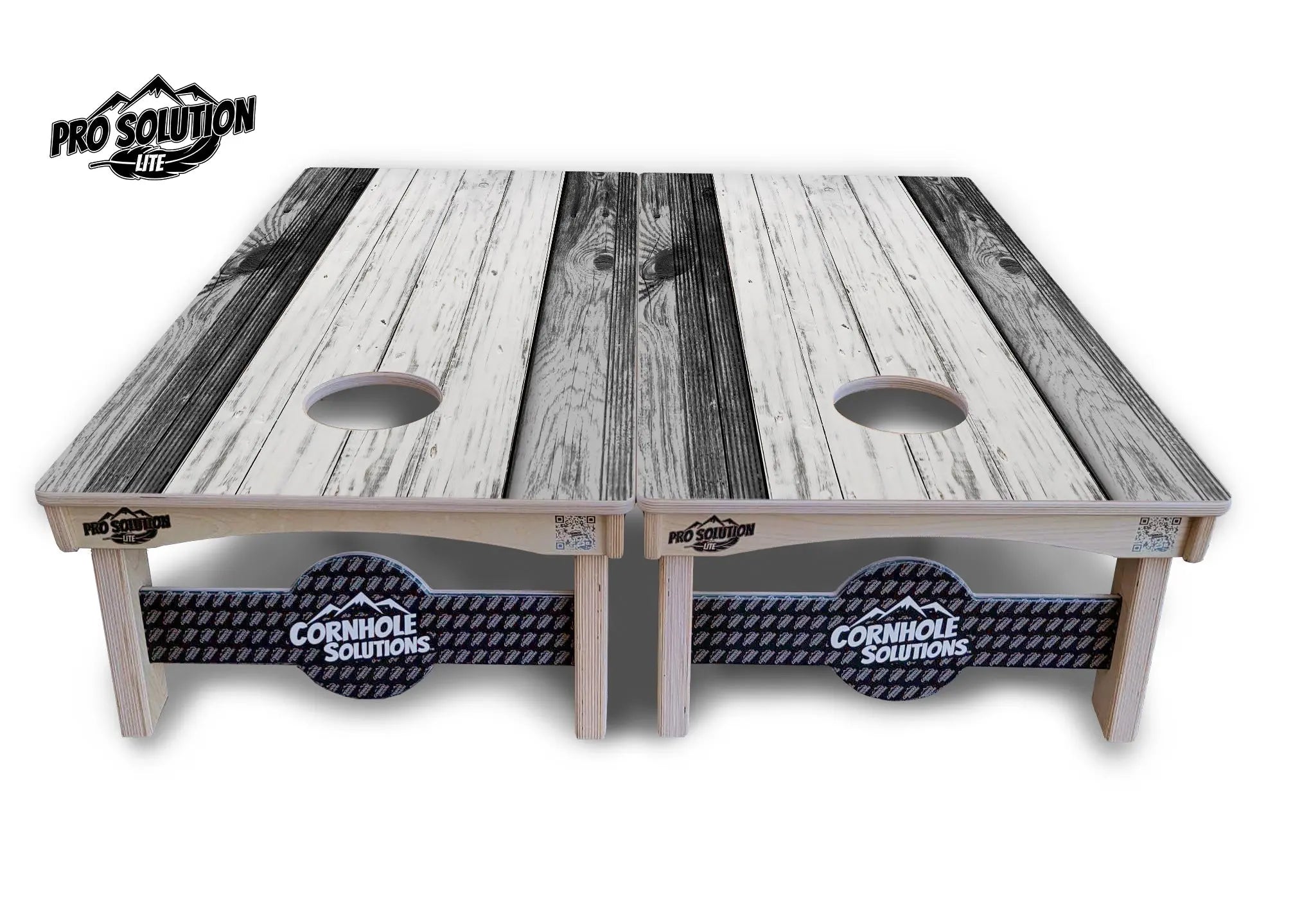 Grey Two Tone Slats Cornhole Boards - Pro Solution Lite Series Cornhole Solutions