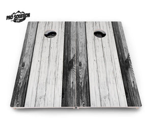 Grey Two Tone Slats Cornhole Boards - Pro Solution Lite Series by Cornhole Solutions, custom cornhole board detail photo 3