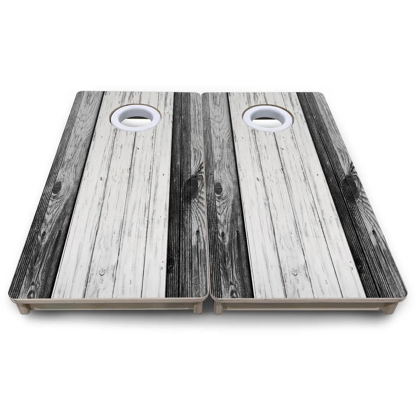 Grey Two Tone Slats - Mini or Vacation Size Cornhole Boards by Cornhole Solutions, custom cornhole board detail photo 8
