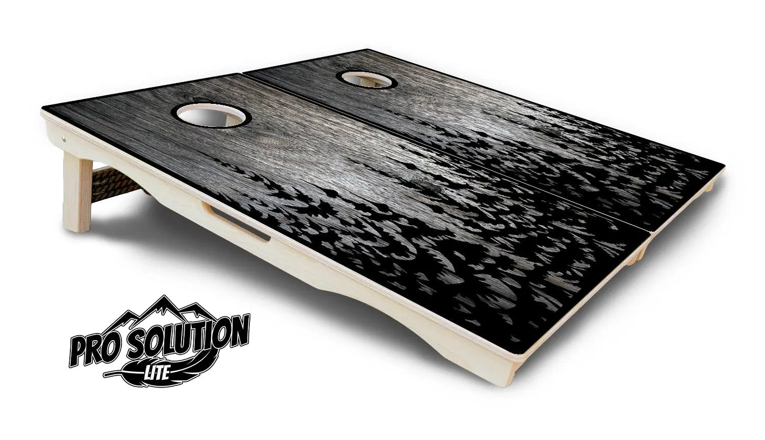 Greyscale Pine Trees Cornhole Boards - Pro Solution Lite Series by Cornhole Solutions, custom cornhole board detail photo 4