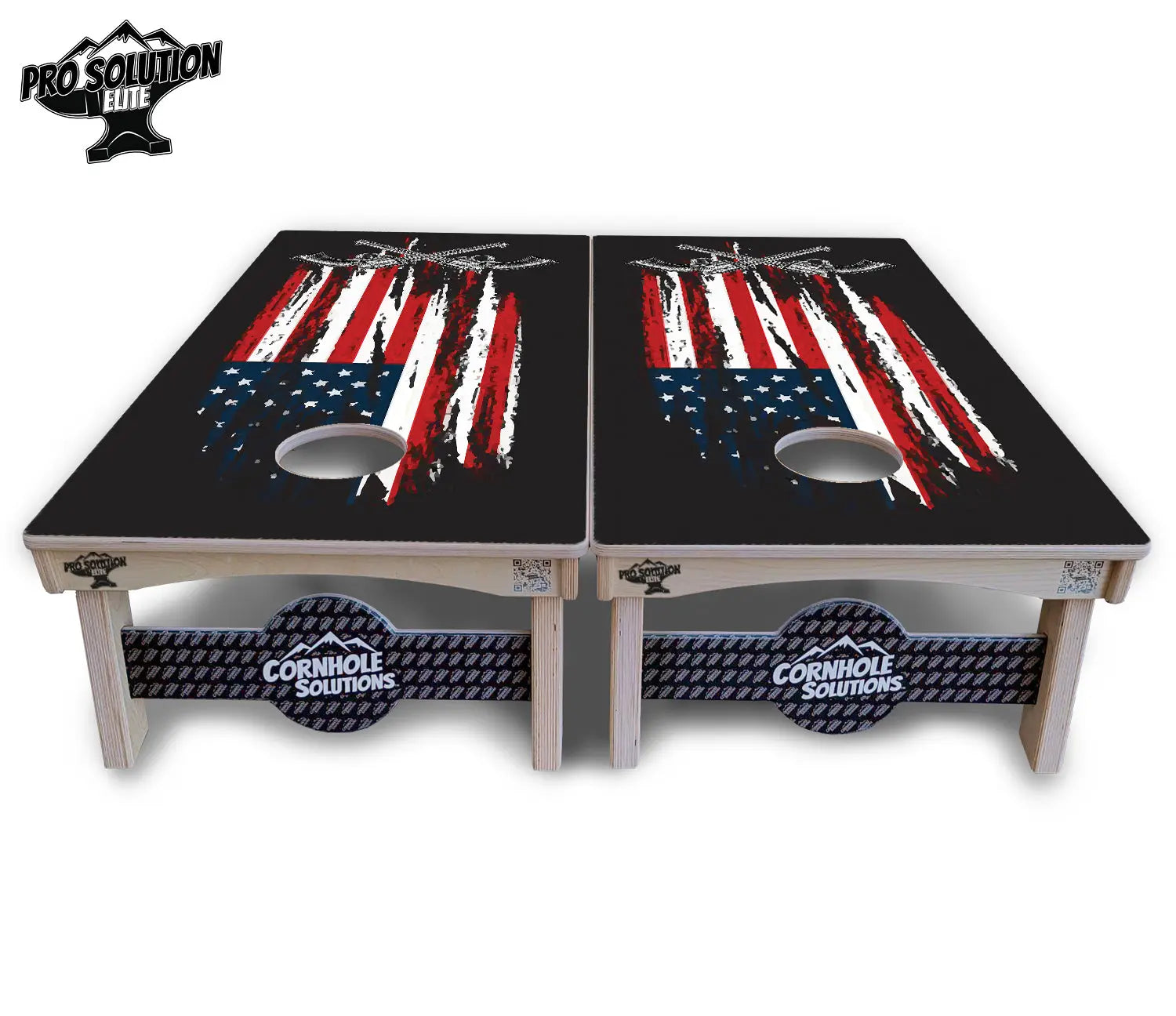Guns & Flag Cornhole Boards - Pro Solution Elite Series by Cornhole Solutions, custom cornhole board detail photo 3