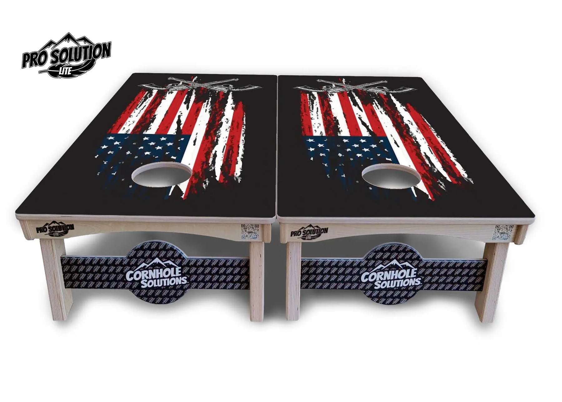 Guns & Flag Cornhole Boards - Pro Solution Lite Series by Cornhole Solutions, custom cornhole board detail photo 2