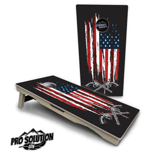 Guns & Flag Cornhole Boards - Pro Solution Lite Series by Cornhole Solutions, custom cornhole board detail photo 4