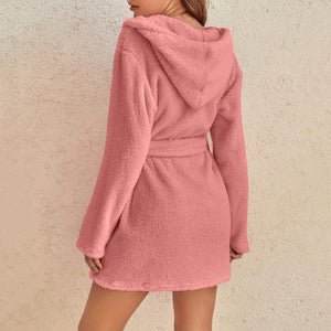 Women's Hooded Velour Bathrobe by The Mississippi Mermaid Mercantile - view 4