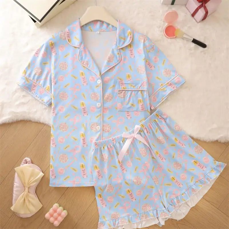 Women's Soft Shorts Pajama Set by The Mississippi Mermaid Mercantile - view 10