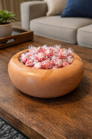 HAND TURNED CHERRY BOWL - 8.75" X 3.5" Paw Paw’s Woodshop of Mississippi