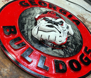 OG Georgia Bulldogs 3D Wall Sign with Steel Spiked Collar