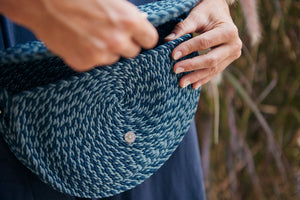 Half Moon Bag handwoven rope bag by Nomadic State of Mind, view 2