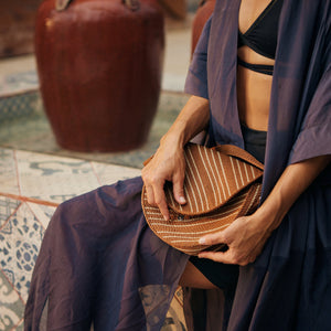 Half Moon Bag handwoven rope bag by Nomadic State of Mind
