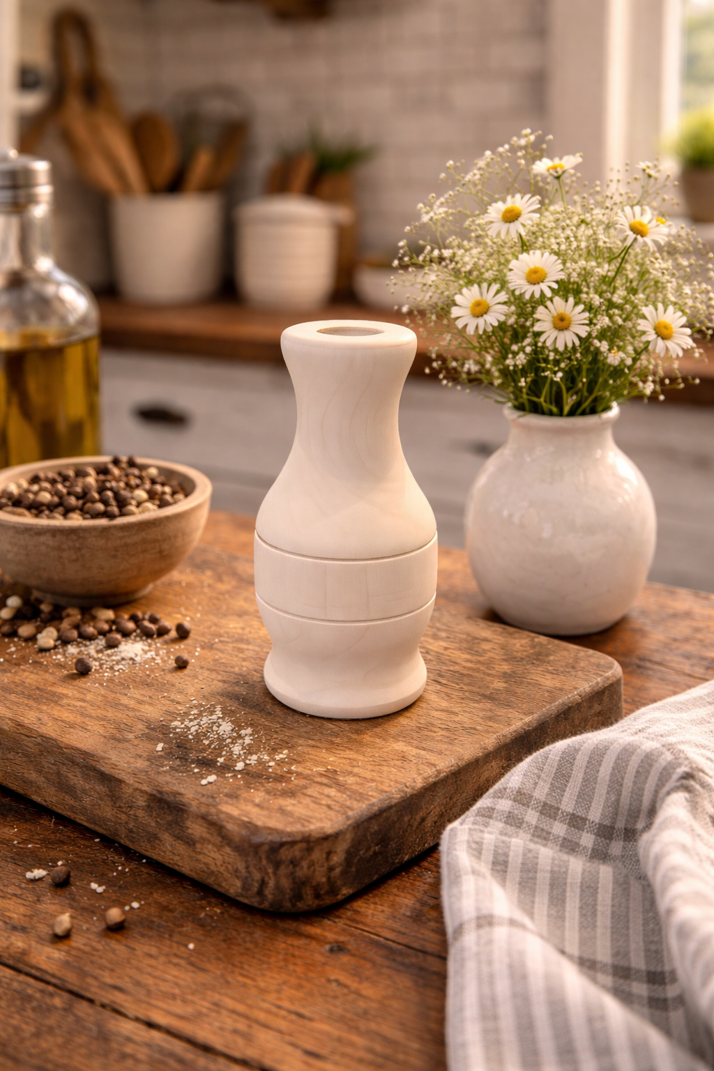 Hand Turned River Birch Wood Candle Holder or Bud Vase – Sculptural Wooden Vessel Paw Paw’s Woodshop of Mississippi