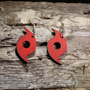 Hurricane Symbol Wooden Earrings | Weather Storm Jewelry by Cate's Concepts, LLC