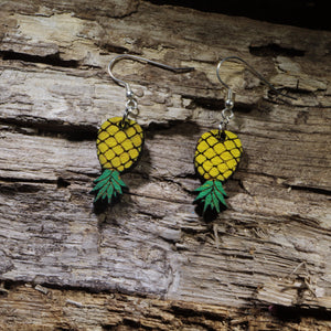 Upside Down Pineapple Wooden Earrings | Swinger Lifestyle Jewelry
