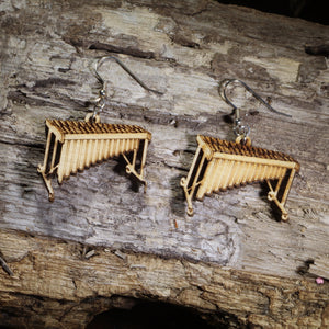 Xylophone Wooden Earrings | Music Instrument Jewelry