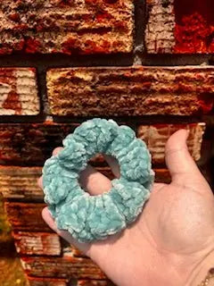 Handcrafted Velvet Crocheted Scrunchies - Mississippi Made Hair Accessories by Klassy Krafts, natural skincare detail photo 3