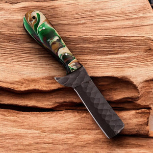 Handmade Bull Cutter Knife – 8" High Carbon Steel Blade by Damascus Knife Store, Damascus knife detail photo 3