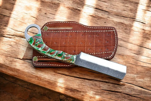 Handmade Bull Cutter Knife – 9" File Tool Steel Blade by Damascus Knife Store, Damascus knife main product photo
