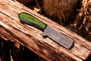 Handmade Bull Cutter Knife – Damascus Steel & Exotic Wood Damascus Knife Store
