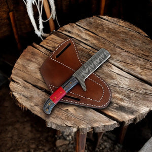 Handmade Bull Cutter Knife | Damascus Steel & Exotic Wood by Damascus Knife Store, Damascus knife main product photo