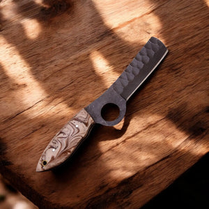 Handmade Bull Cutter Knife – High-Carbon Steel Blade by Damascus Knife Store, Damascus knife main product photo
