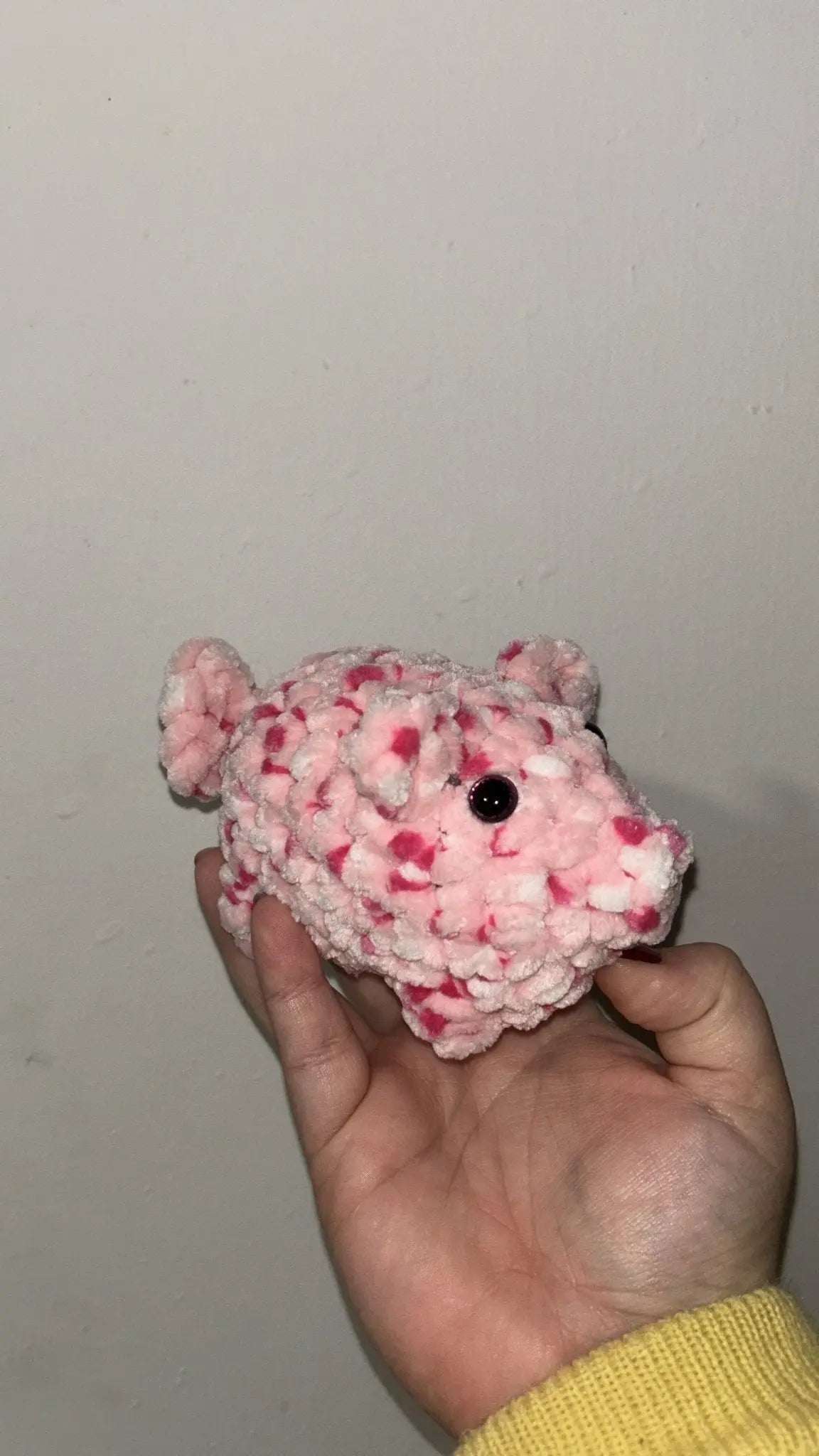 Handmade Crochet Pig Plush: Cute Stuffed Animal Toy | Farm Animal | Tiny Kreature Collection