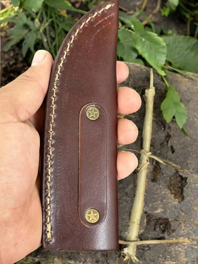 Handmade Damascus Hunting Knife – Bone & Exotic Wood by Damascus Knife Store, Damascus knife detail photo 6