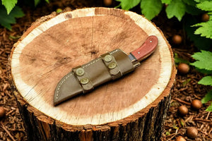 Handmade Damascus Hunting Knife with Exotic Wood Handle by Damascus Knife Store, Damascus knife detail photo 3