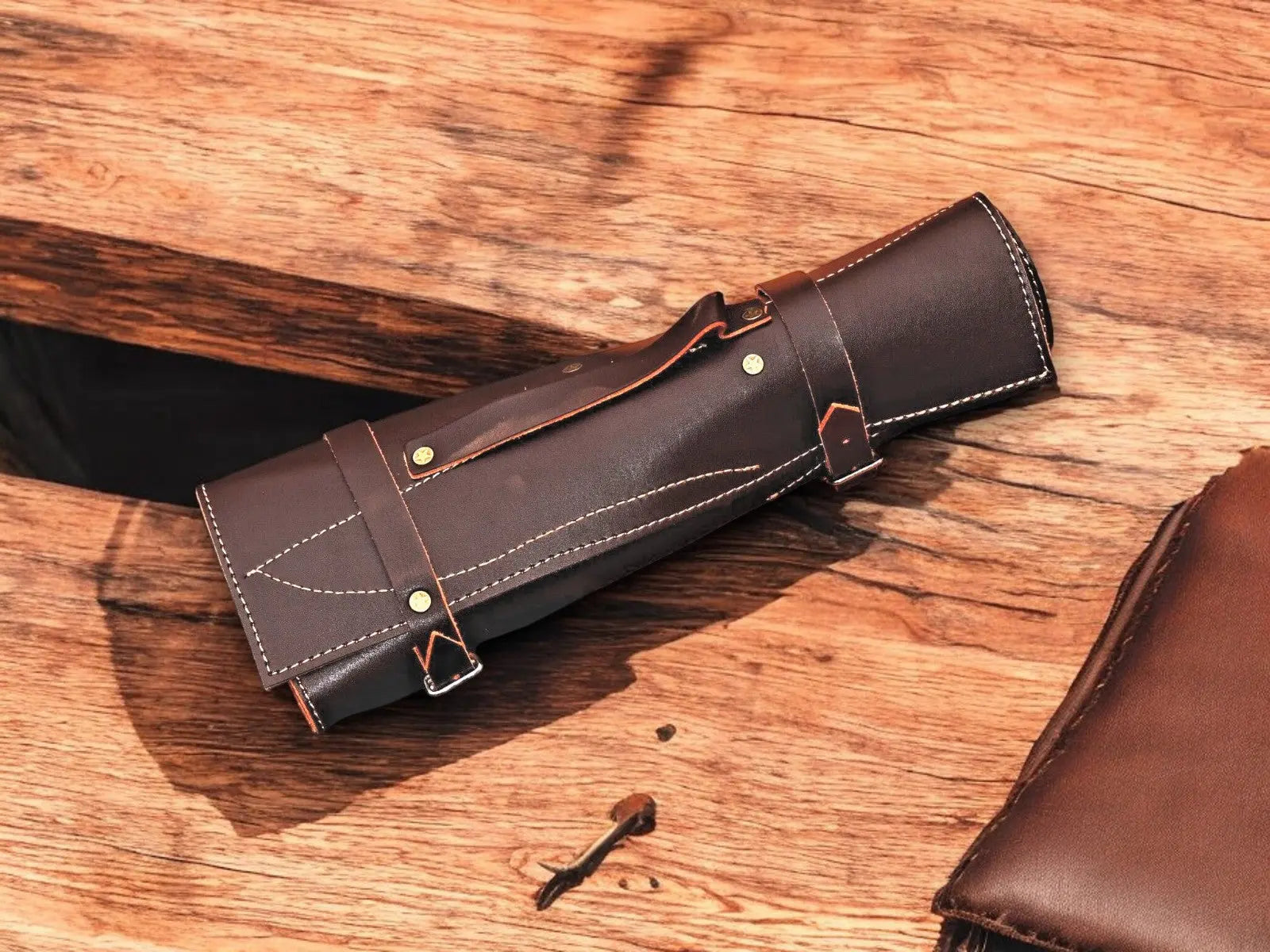 Handmade Damascus Kitchen Knives Set – Bone & Rosewood by Damascus Knife Store, Southern handmade gift detail photo 3