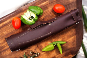Handmade Damascus Kitchen Knives Set with Exotic Wood Handles by Damascus Knife Store, Southern handmade gift detail photo 4