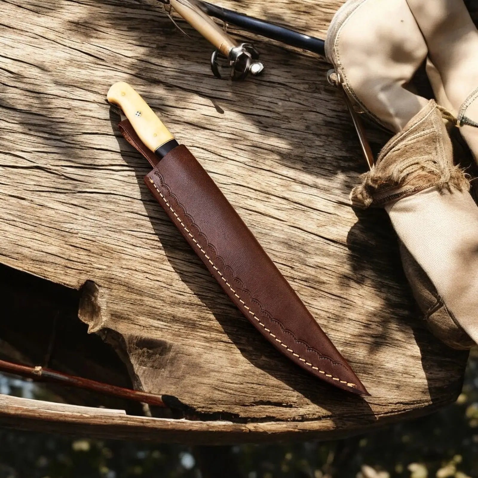 Handmade Damascus Steel Fillet Knife – 6.5" Blade by Damascus Knife Store, Damascus knife detail photo 3