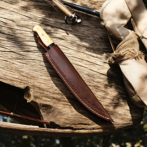 Handmade Damascus Steel Fillet Knife – 6.5" Blade by Damascus Knife Store, Damascus knife detail photo 3