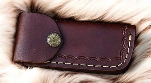Handmade Folding Knife – 3" Damascus Steel Blade by Damascus Knife Store, Damascus knife detail photo 5