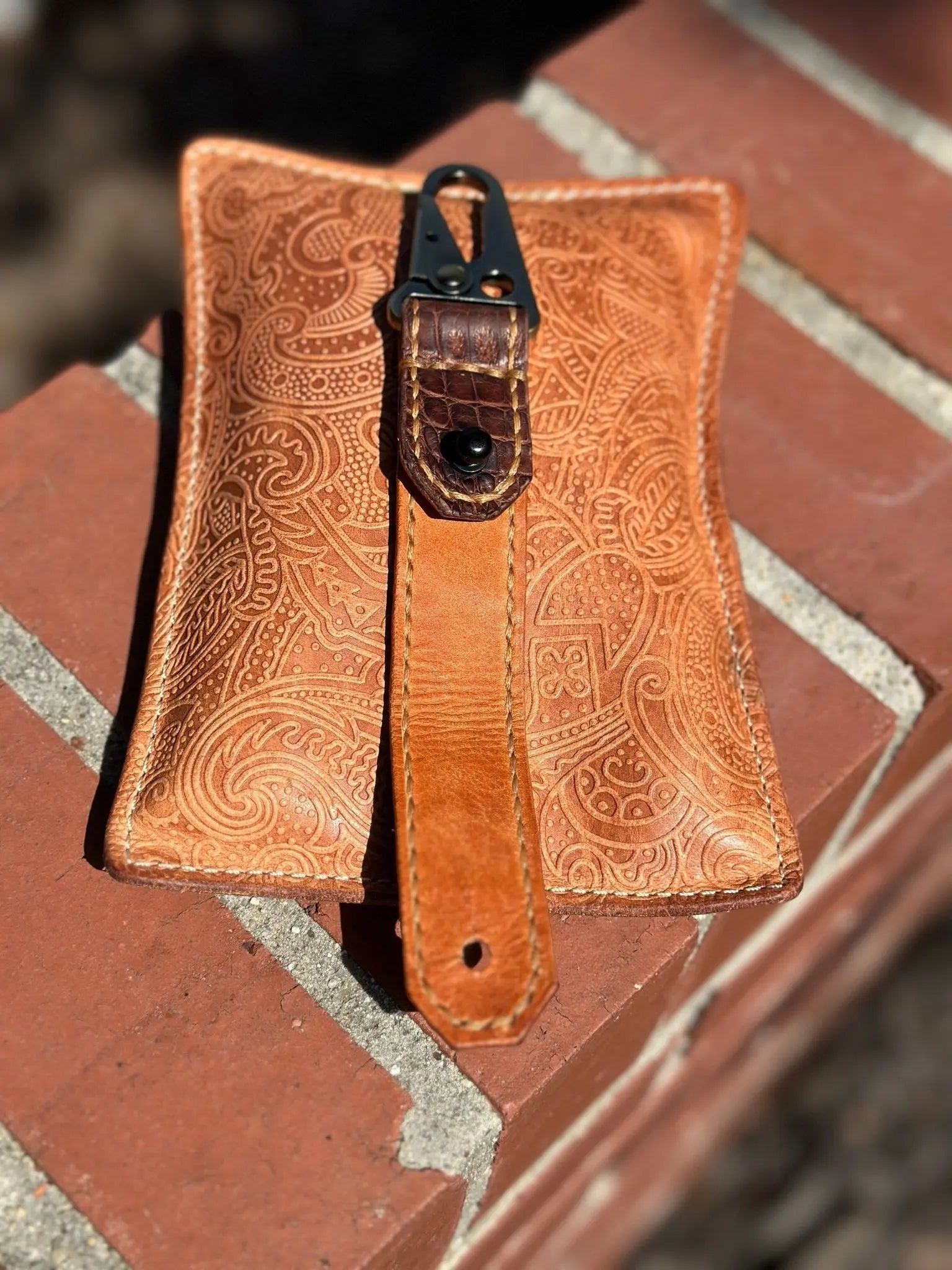 Handmade Leather Keychain by Kw Leatherworks, 3D printed gift detail photo 17