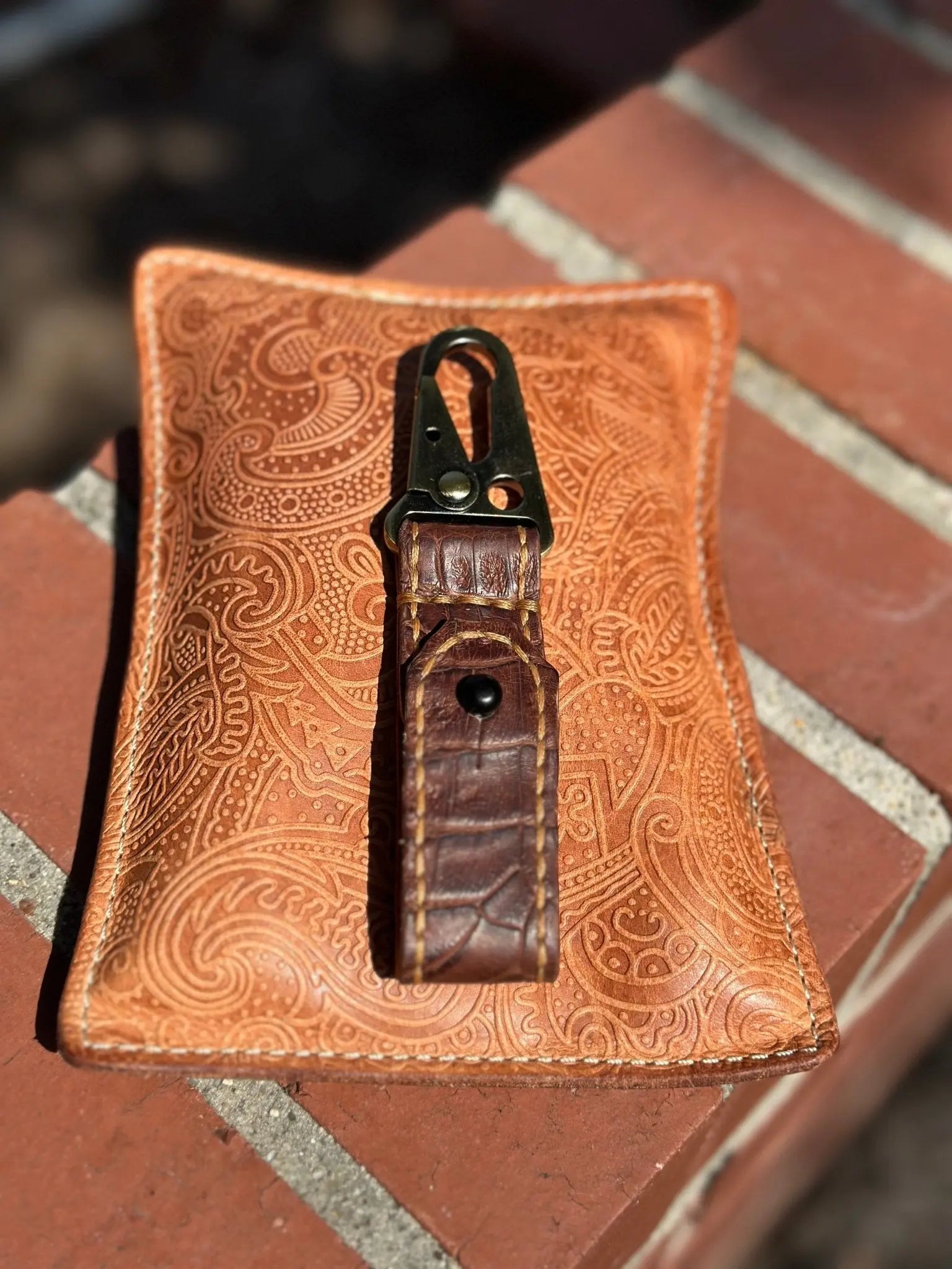 Handmade Leather Keychain by Kw Leatherworks, 3D printed gift detail photo 18