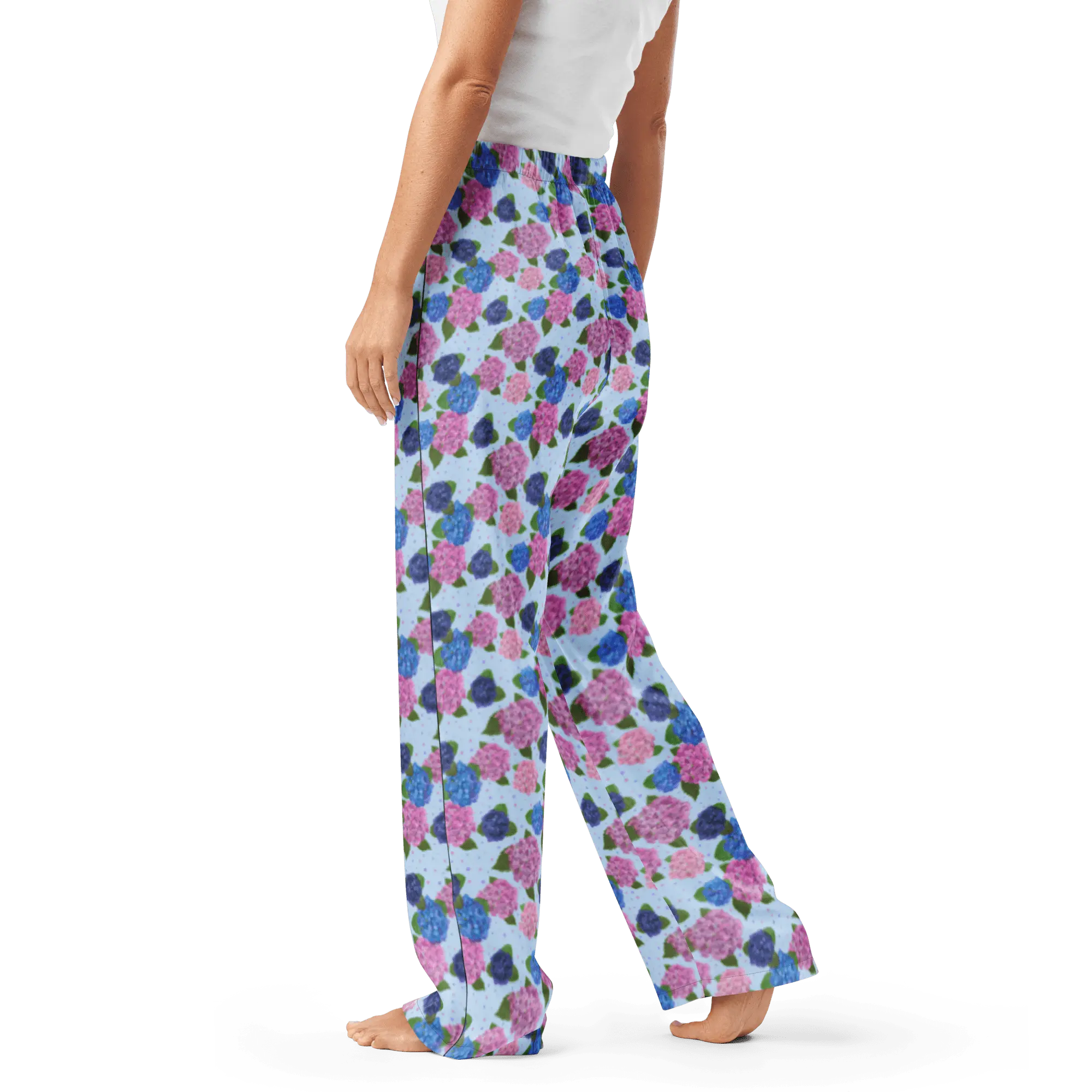 Happy Hydrangea Pajama Pants - Women's Floral Loungewear by Main Street Collective