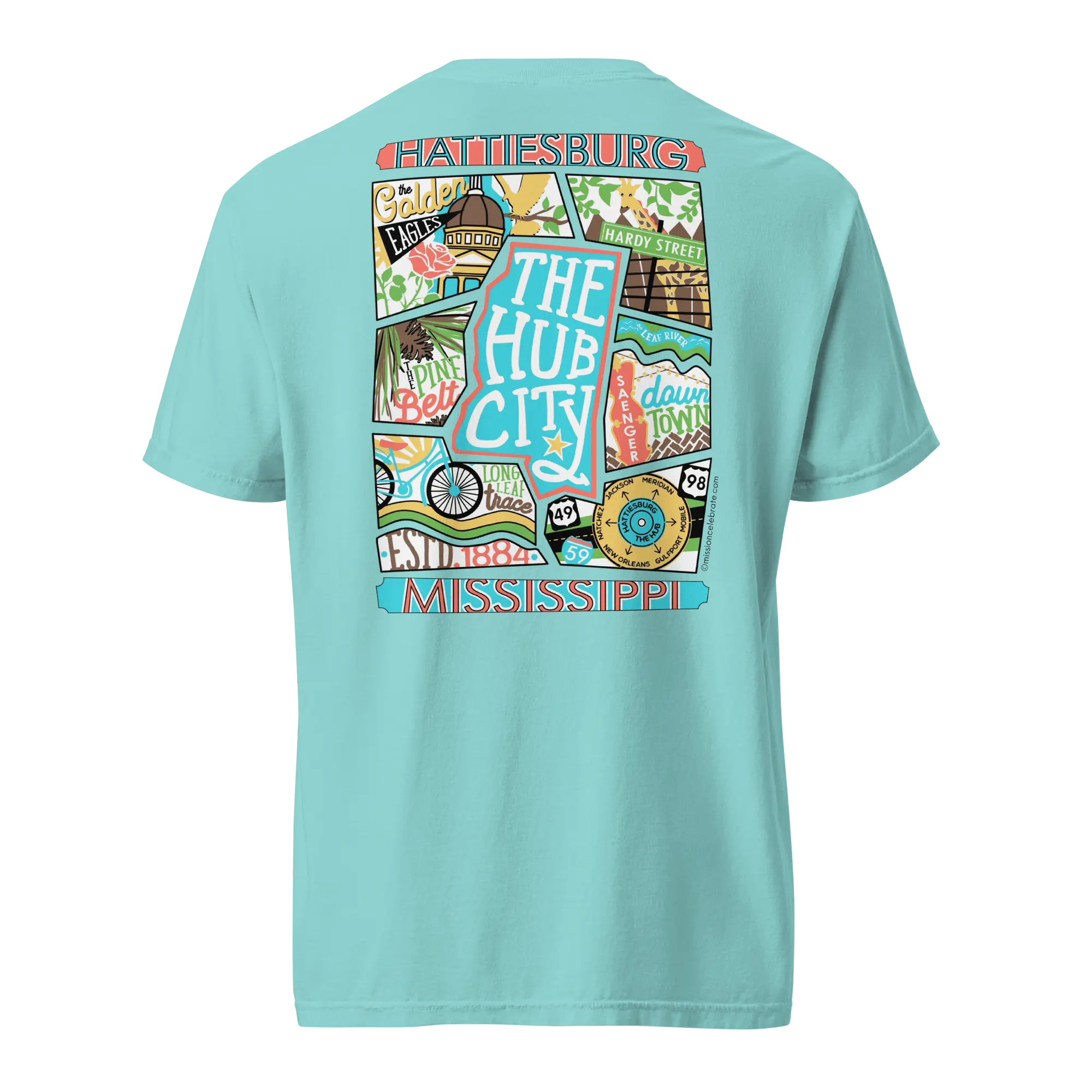 Hattiesburg Mississippi Collage T-Shirt by Leslie Gonce - Shop Now!