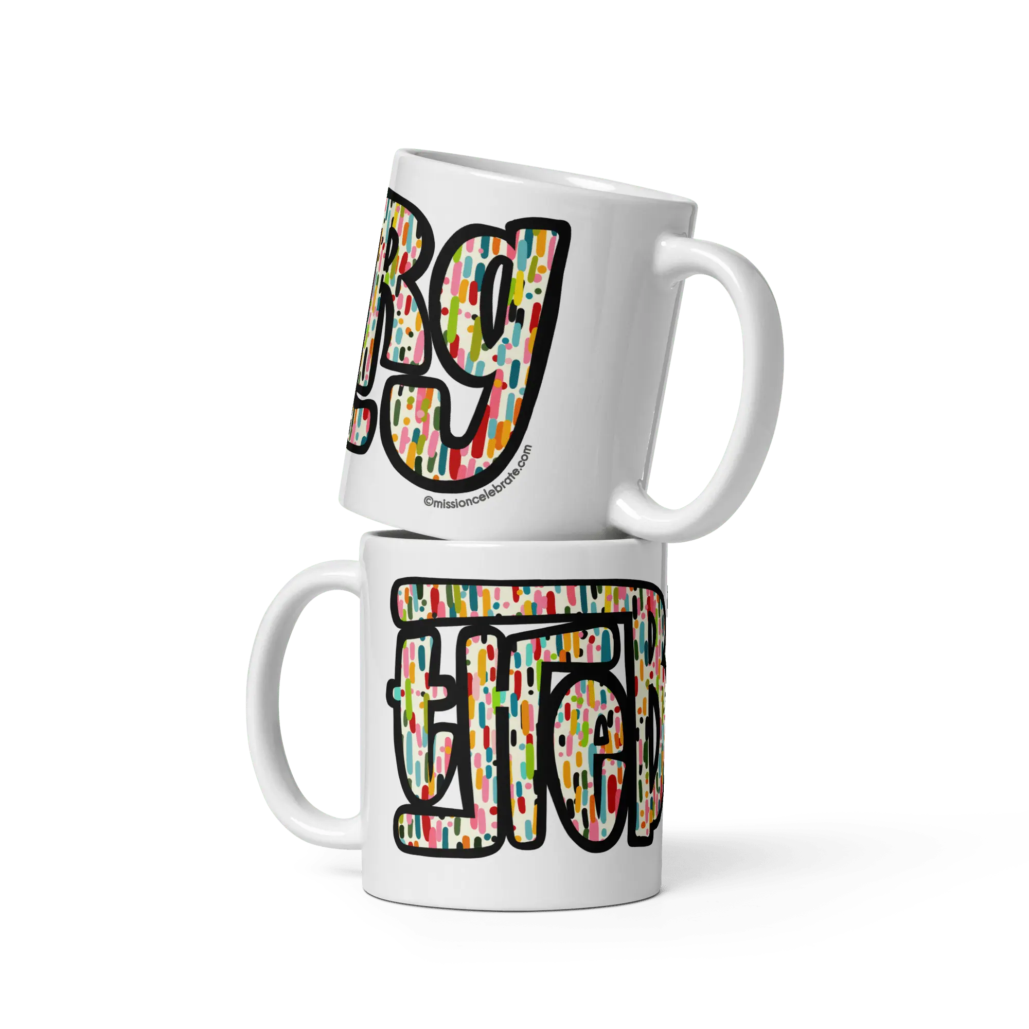 Hattiesburg Mississippi "The Burg" Confetti Mug - Leslie Gonce Art Ceramic Mug - Gift for Coffee Lover - Main Street Collective