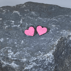Heart Wooden Stud Earrings | Cute Everyday Jewelry