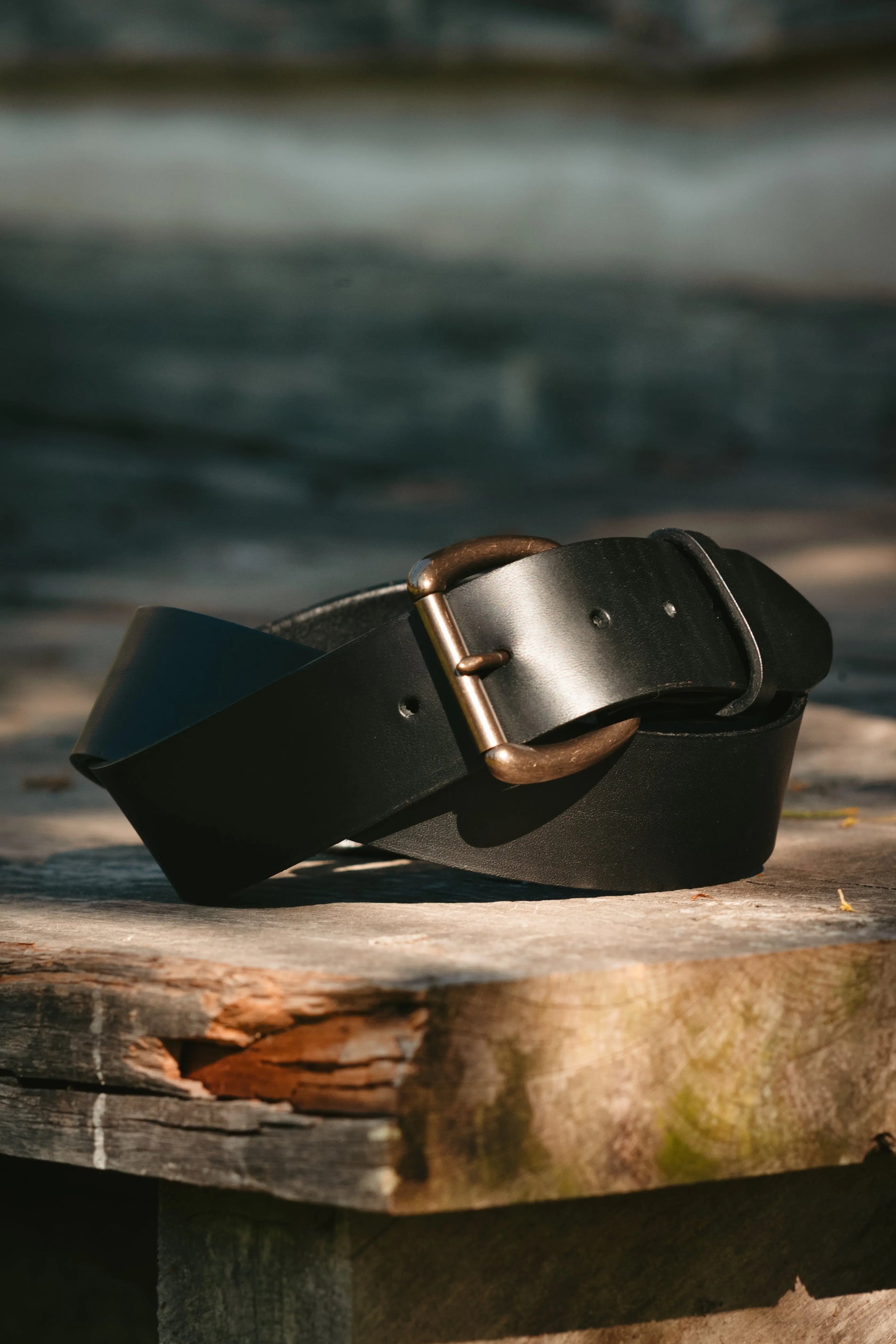 Heavy Duty Belt - Black by Loyal Stricklin, handmade leather goods detail photo 4