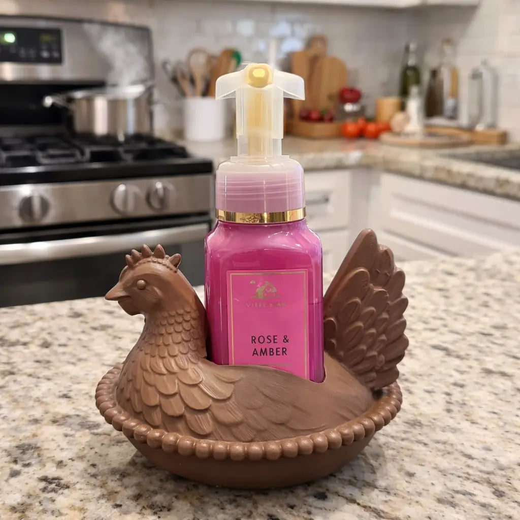 Hen On A Nest Soap Holder by Southern Backroad Tees LLC, Southern home decor detail photo 2