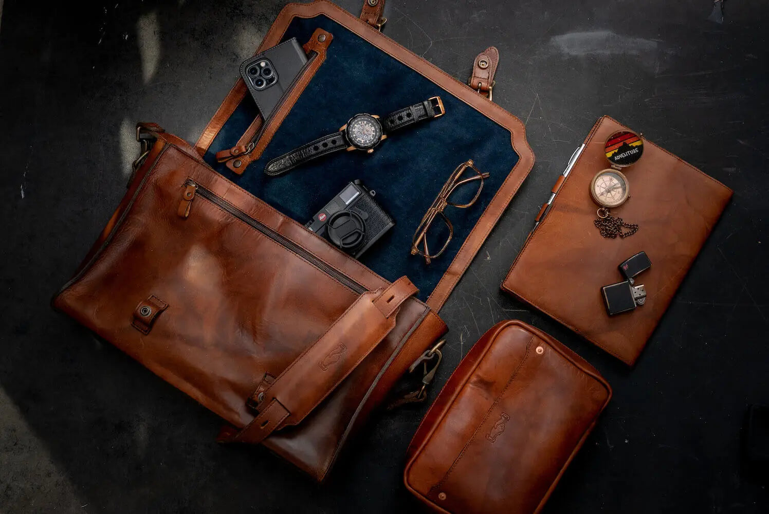 Heritage Leather Briefcase Mission Mercantile Leather Goods