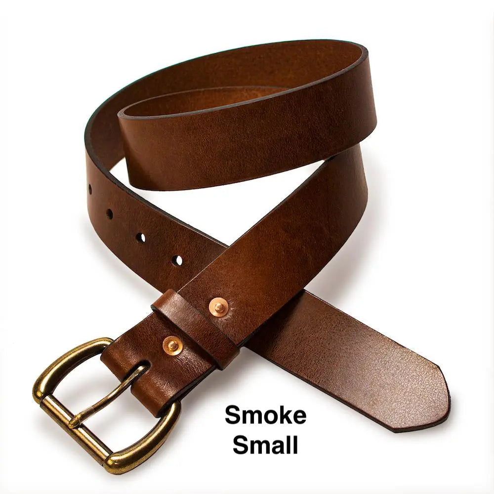 Heritage Leather Men's Belt by Mission Mercantile Leather Goods, handmade leather goods detail photo 2