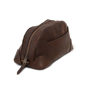 Heritage Leather Stateroom Toiletry Wash Bag by Mission Mercantile Leather Goods, natural skincare detail photo 11